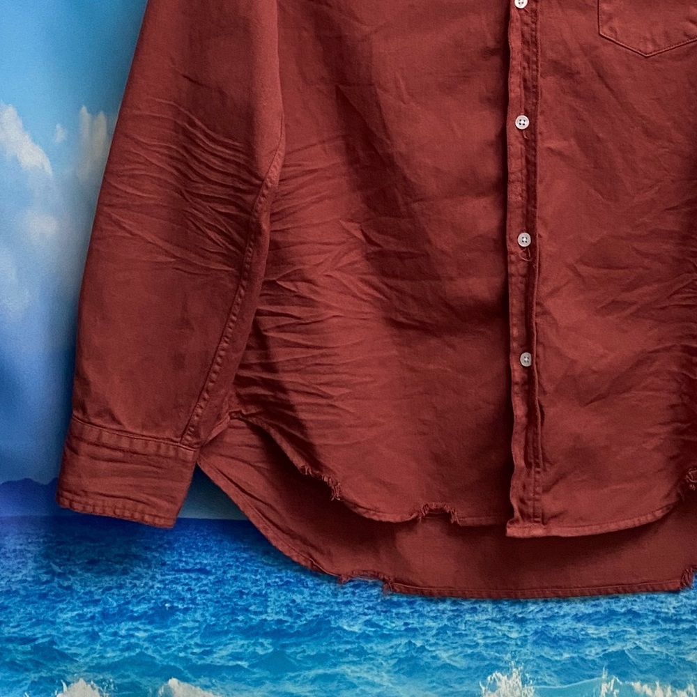 Frank & Eileen Eileen Button-Up Shirt Famous Denim Size: S Rust - Picture 6 of 16